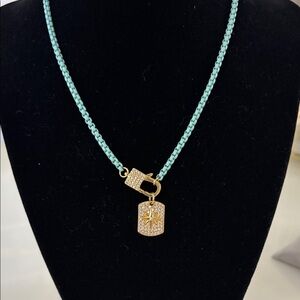 Chic Gold and Turquoise Necklace